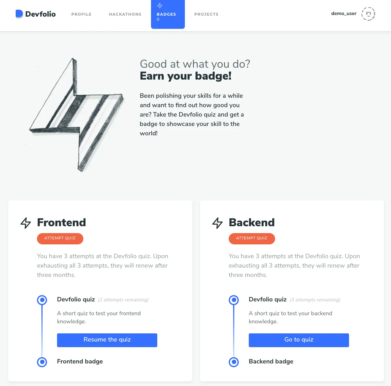 Earn badges